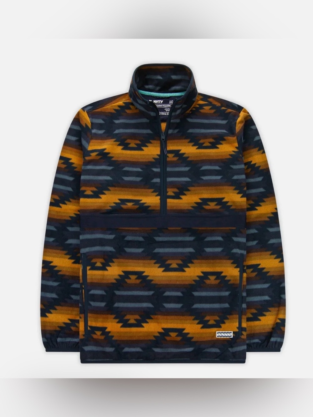 Jetty Brant Fleece Quarter Zip Men's Pullover M Medium Aztec